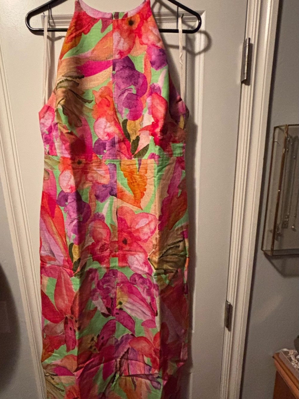 FARM Rio Pink Multi Floral Halter Midi Dress - Picture 2 of 2